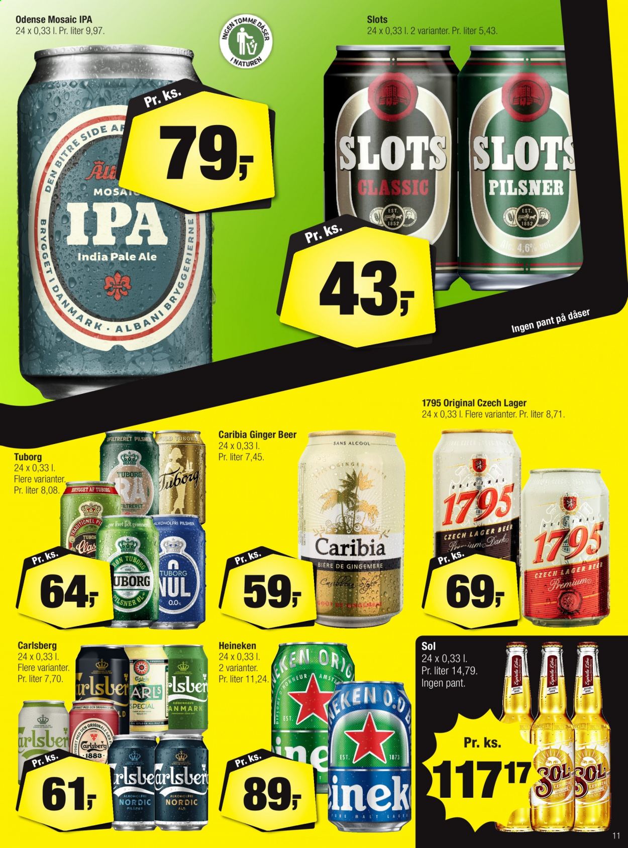 thumbnail - Calle tilbud  - 28.4.2021 - 18.5.2021 - tilbudsprodukter - 1795 Original Czech Lager, Carlsberg, Heineken, pale ale, Tuborg. Side 18.