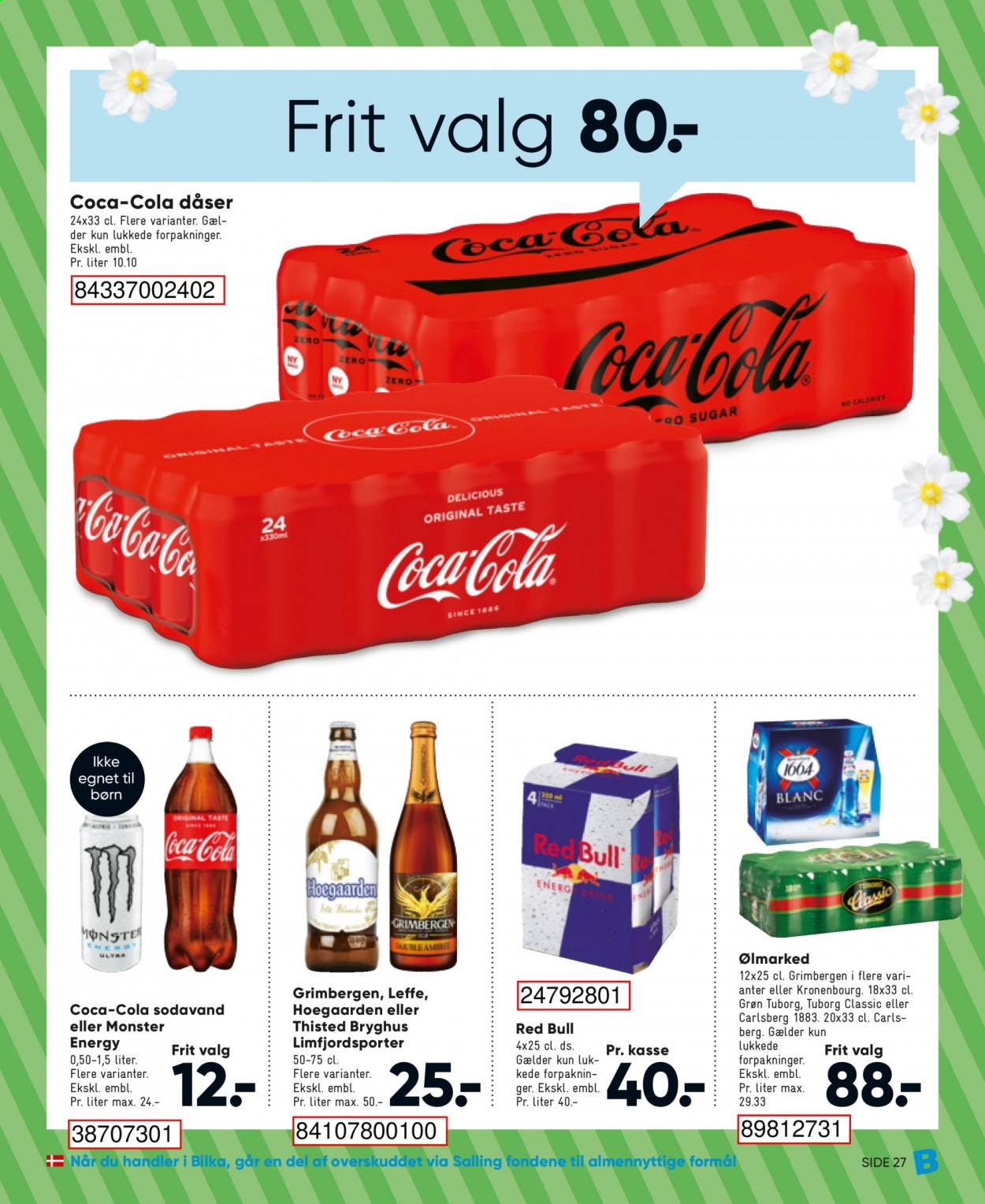 thumbnail - Bilka tilbud  - 1.5.2021 - 6.5.2021 - tilbudsprodukter - Carlsberg, Leffe, Tuborg, Coca-Cola, red bull, sodavand. Side 29.