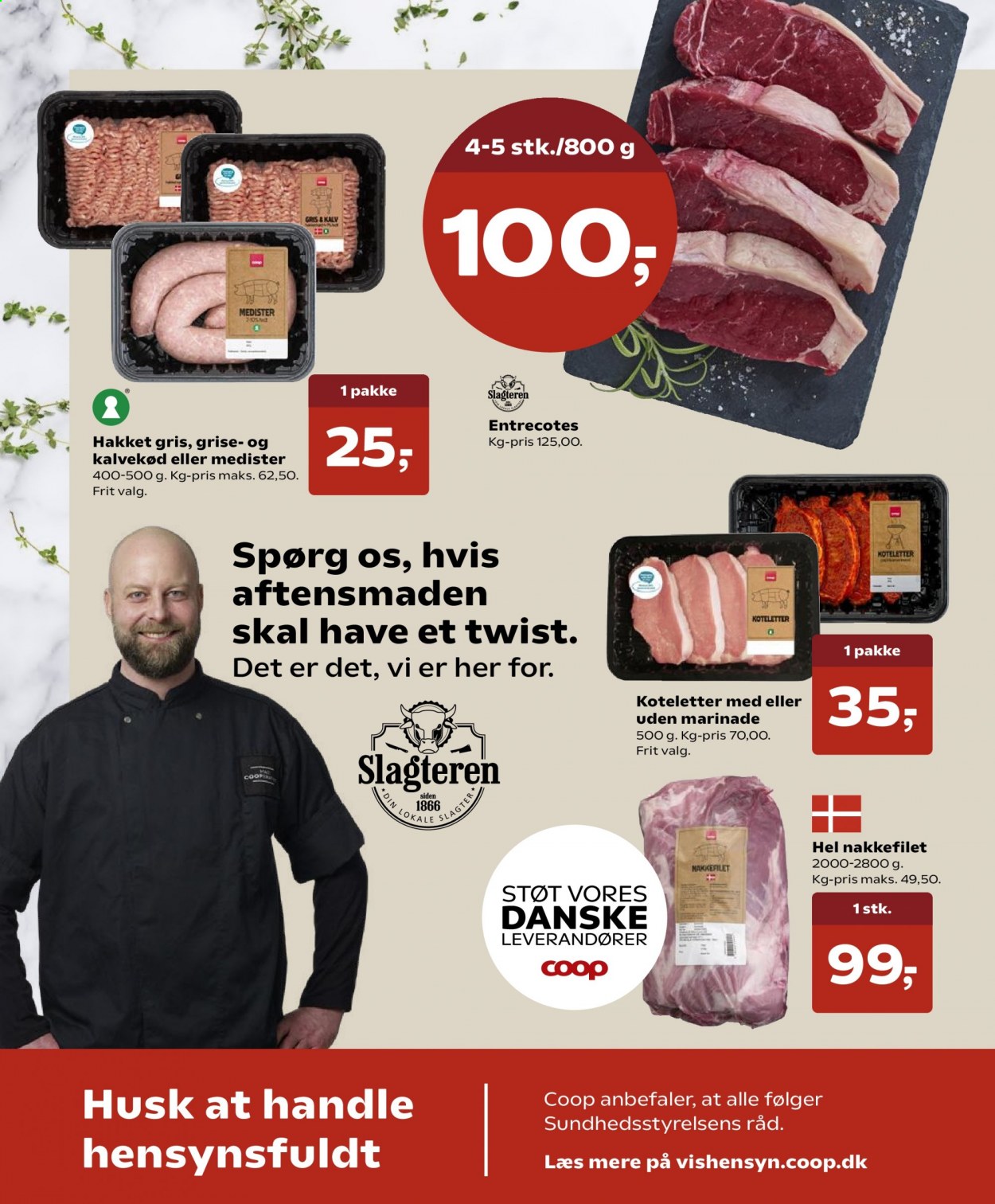 thumbnail - SuperBrugsen tilbud  - 1.5.2021 - 6.5.2021 - tilbudsprodukter - kalvekød, nakkefilet, medister. Side 4.