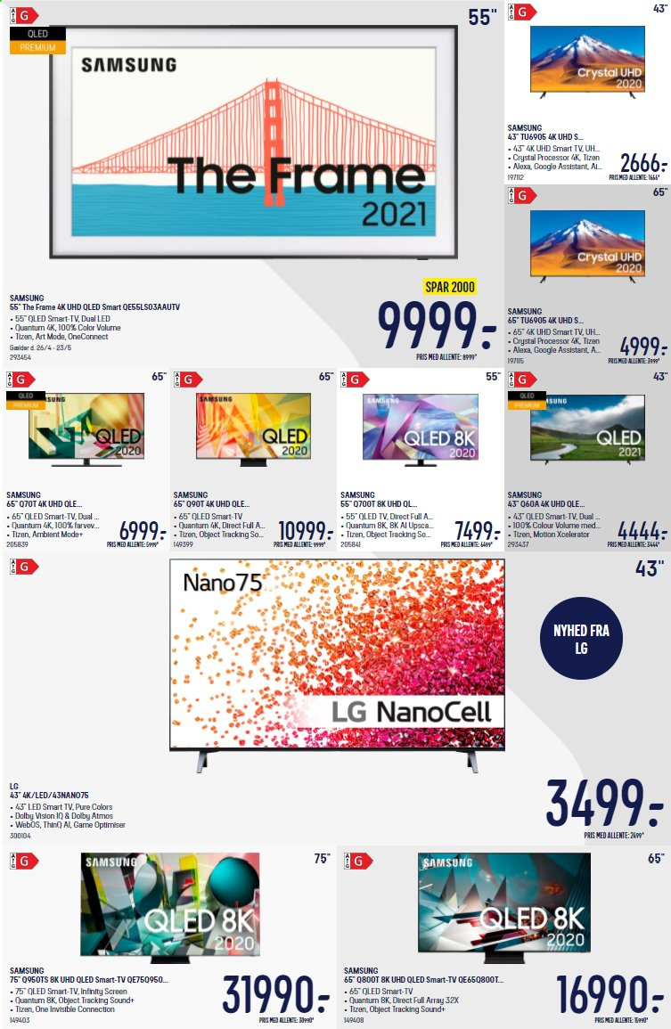 thumbnail - Elgiganten tilbud  - 3.5.2021 - 9.5.2021 - tilbudsprodukter - LG, QLED TV, Samsung, Smart TV. Side 5.