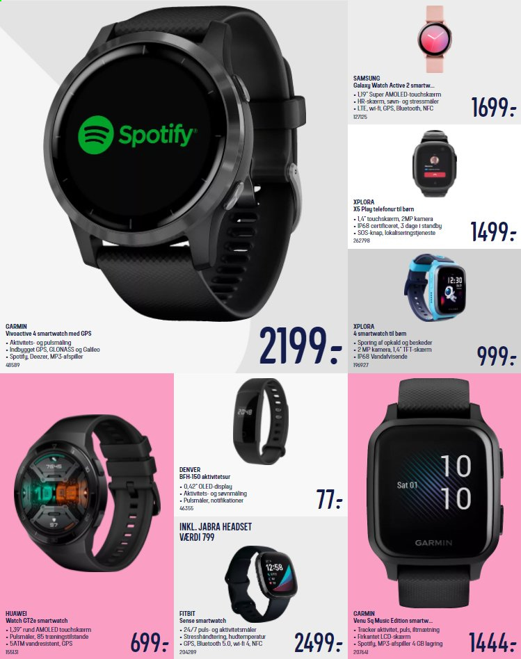 thumbnail - Elgiganten tilbud  - 3.5.2021 - 9.5.2021 - tilbudsprodukter - Samsung, Huawei, Samsung Galaxy, Garmin, aktivitetsur, Fitbit, smartwatch, Jabra. Side 31.