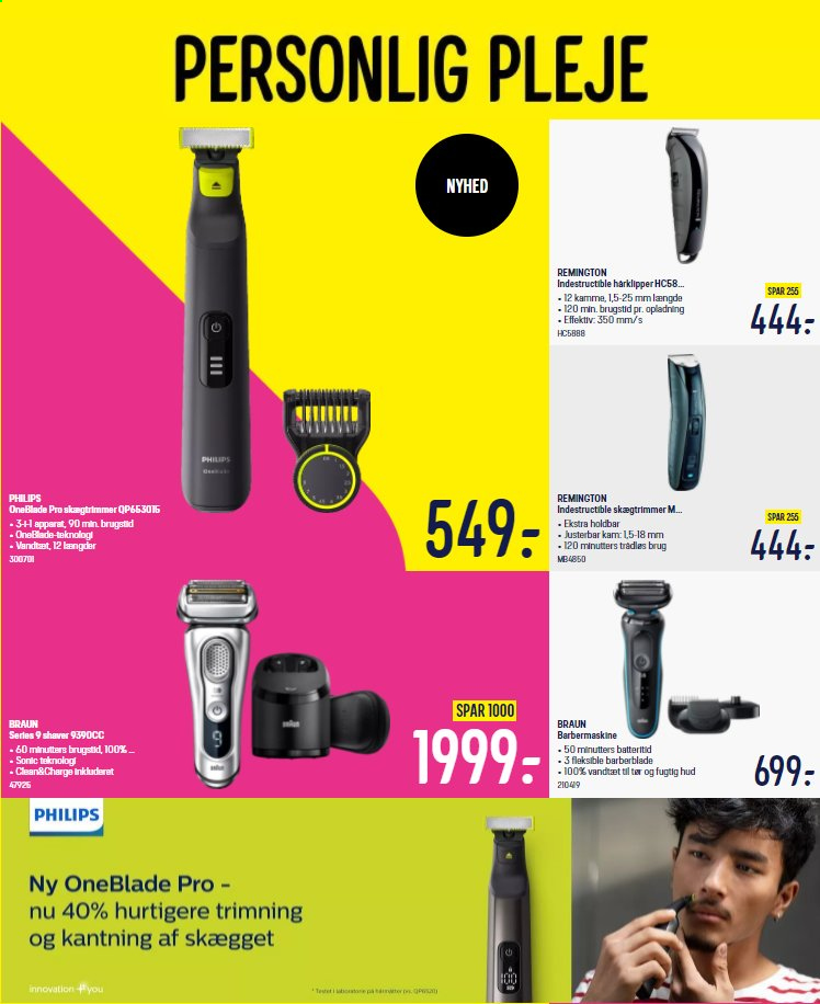 thumbnail - Elgiganten tilbud  - 31.5.2021 - 6.6.2021 - tilbudsprodukter - Braun, Philips, Remington, barbermaskine, shaver, skægtrimmer. Side 40.