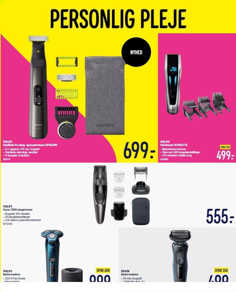 thumbnail - Elgiganten tilbud  - 14.6.2021 - 20.6.2021 - tilbudsprodukter - Braun, Philips, barbermaskine, kropstrimmer. Side 16.