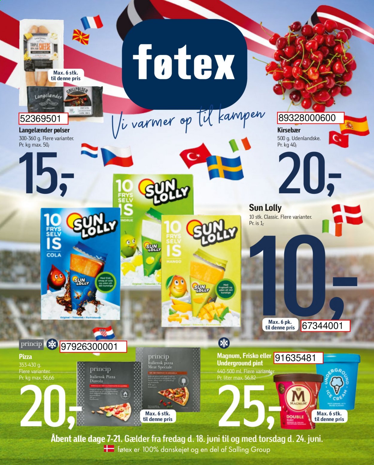føtex tilbud - 18.6.2021 - 24.6.2021. Side 1