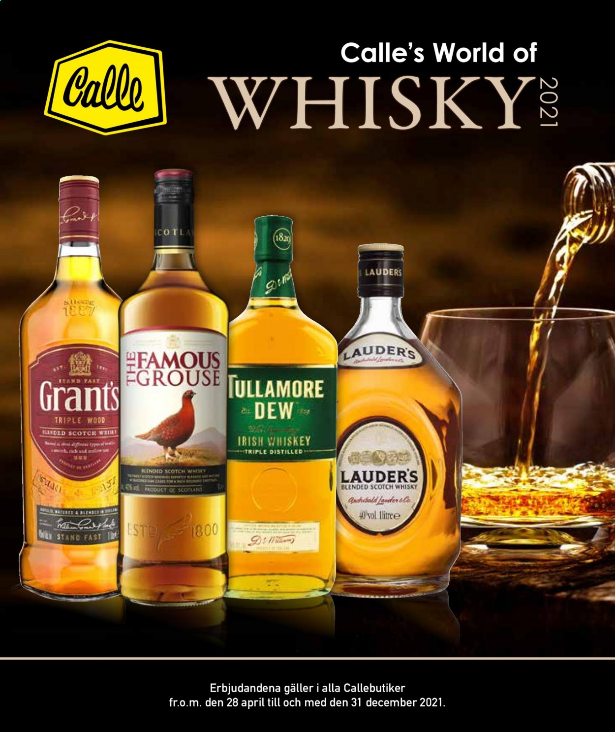 thumbnail - Calle tilbud  - 28.4.2021 - 31.12.2021 - tilbudsprodukter - scotch whisky, whisky. Side 1.