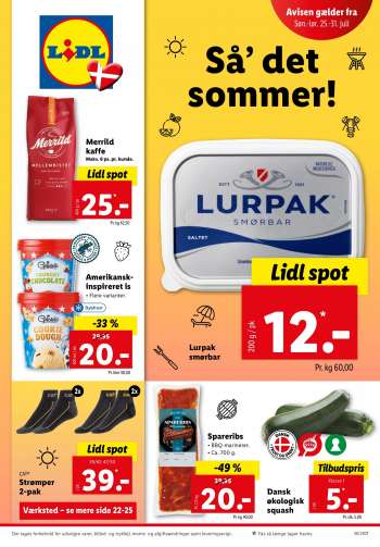 Lidl tilbudsavis  - 25.07.2021 - 31.07.2021.