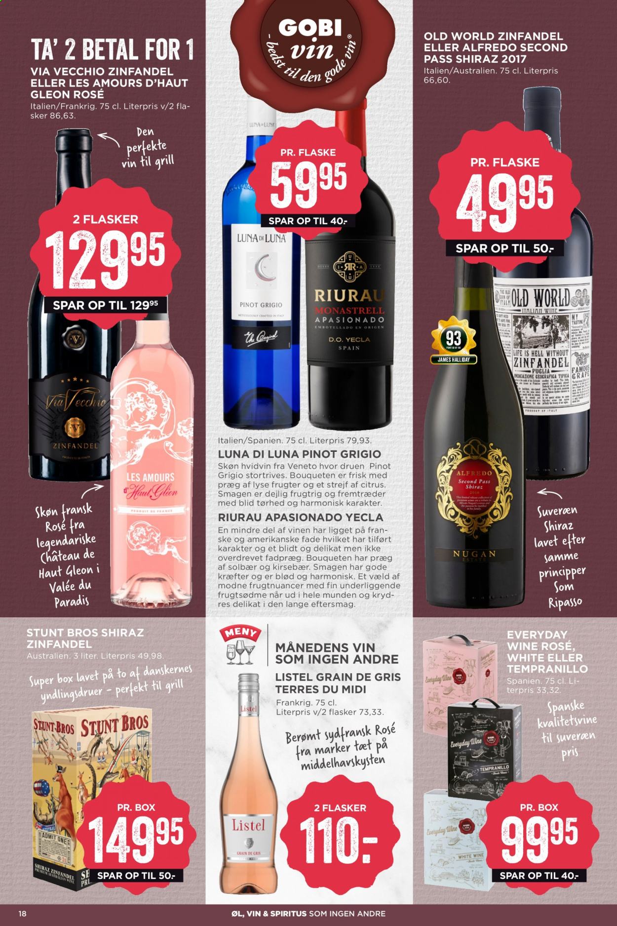 thumbnail - MENY tilbud  - 23.7.2021 - 29.7.2021 - tilbudsprodukter - kirsebær, solbær, hvidvin, vin, Zinfandel, spiritus. Side 18.