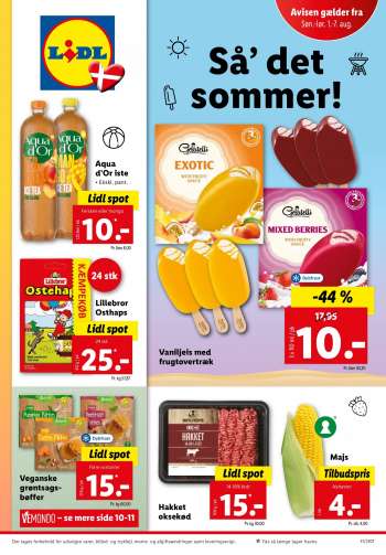 Lidl tilbudsavis  - 01.08.2021 - 07.08.2021.