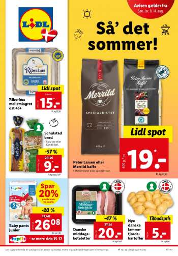 Lidl tilbudsavis  - 08.08.2021 - 14.08.2021.