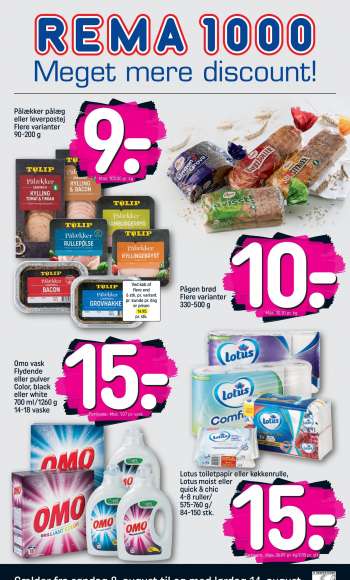 Rema 1000 tilbudsavis  - 08.08.2021 - 14.08.2021.