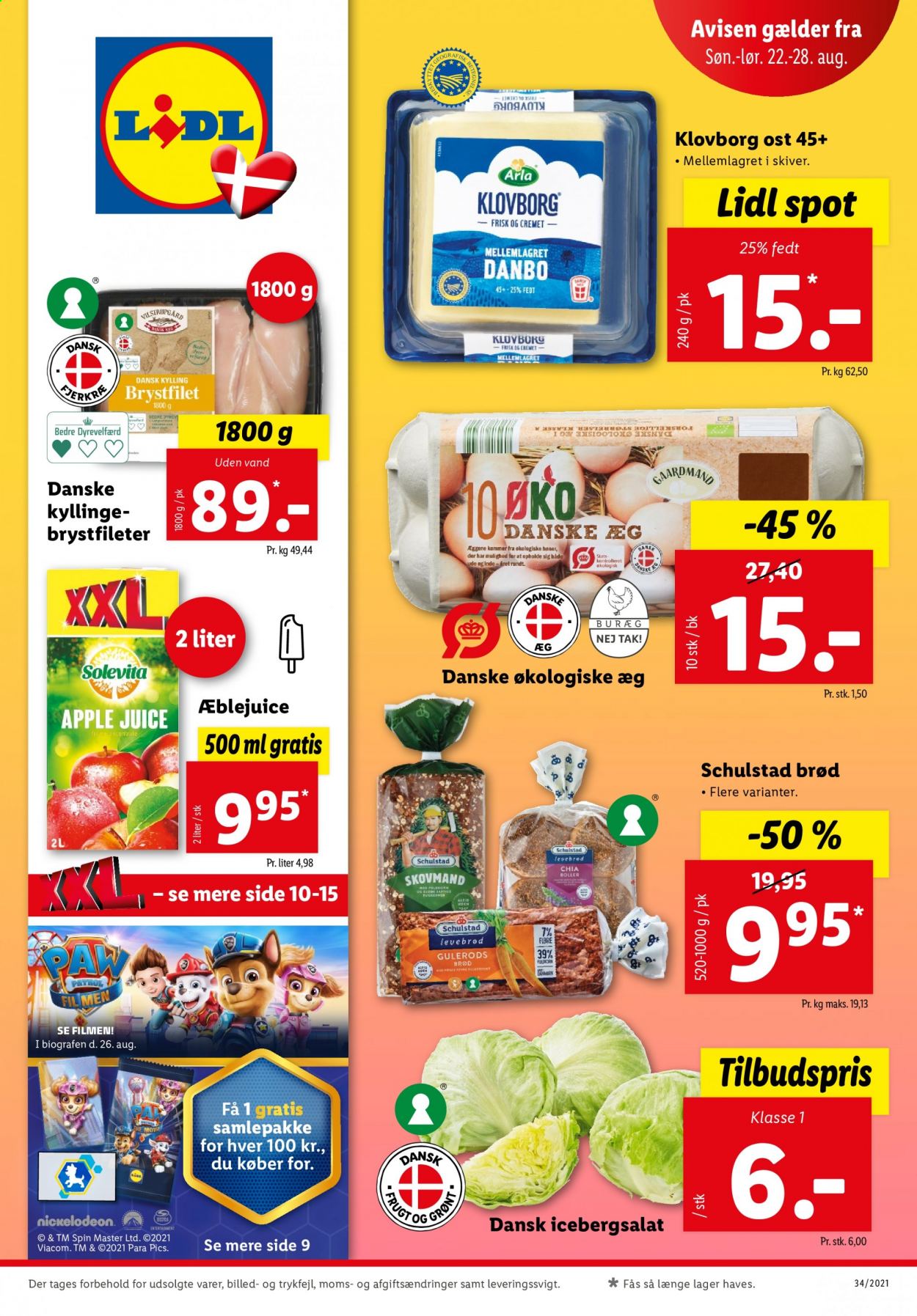 Lidl tilbud - 22.8.2021 - 28.8.2021. Side 1