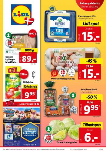 Lidl tilbudsavis  - 22.08.2021 - 28.08.2021.