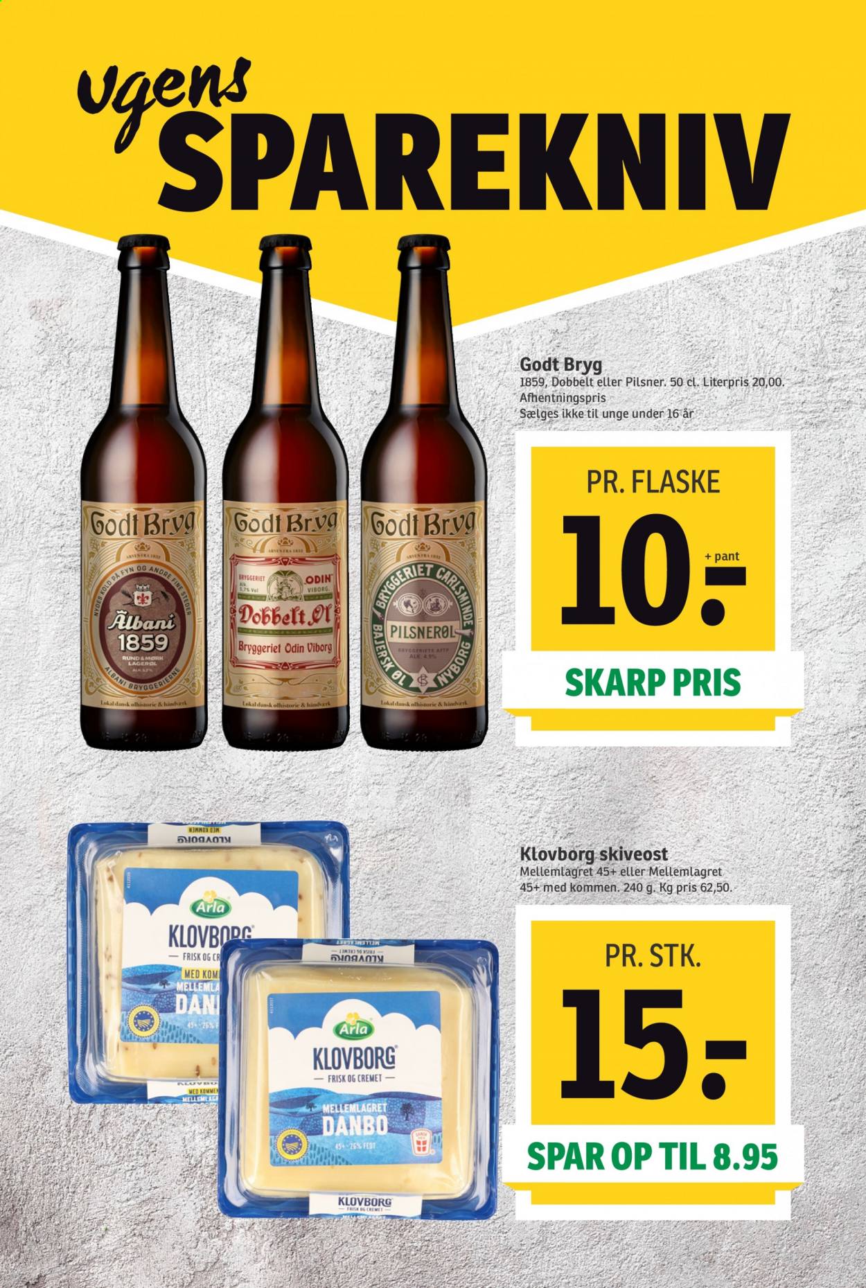 thumbnail - SPAR tilbud  - 28.8.2021 - 3.9.2021 - tilbudsprodukter - øl, Godt Bryg, Arla, klovborg, mellemlagret. Side 3.