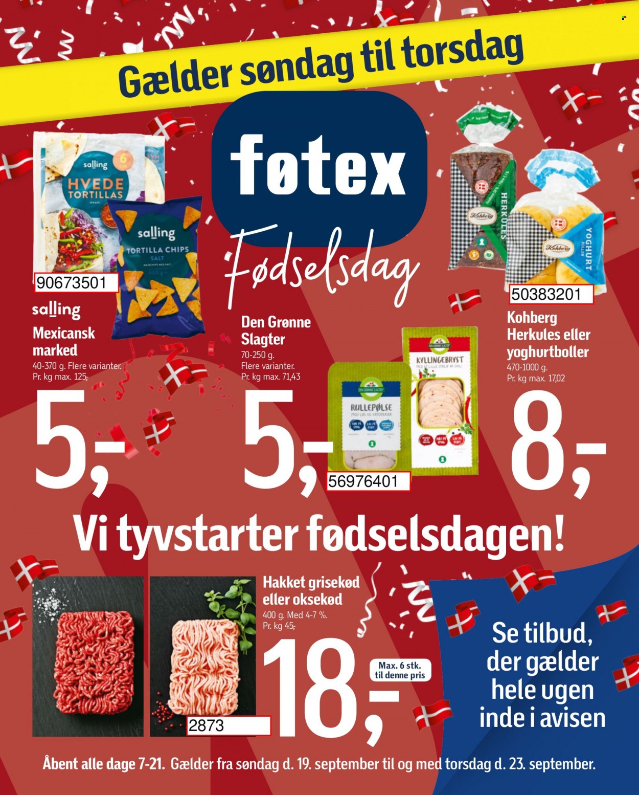 føtex tilbud - 19.9.2021 - 23.9.2021. Side 1