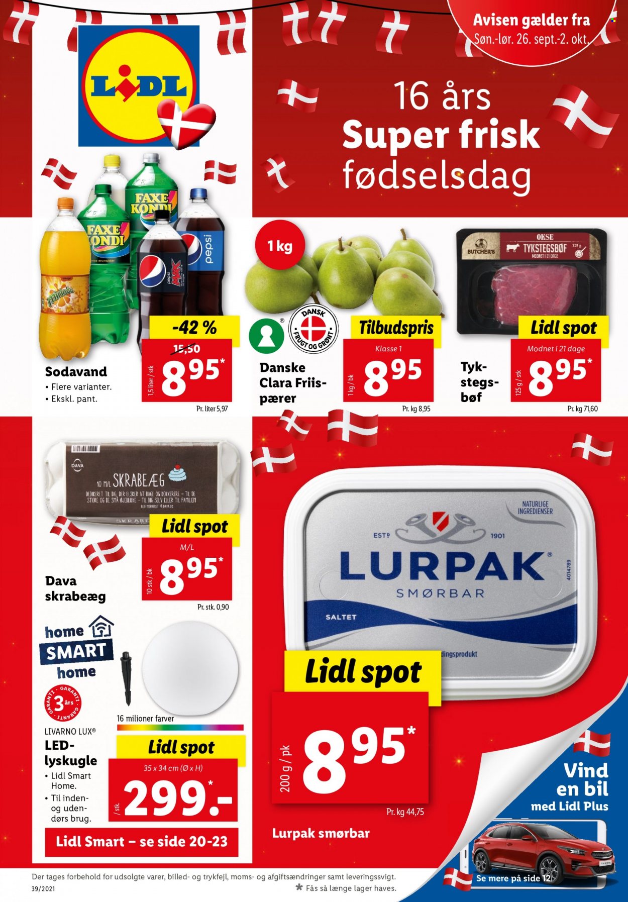 Lidl tilbud - 26.9.2021 - 2.10.2021. Side 1