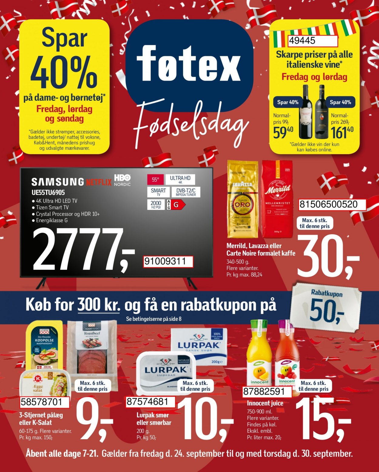 føtex tilbud - 24.9.2021 - 30.9.2021. Side 1