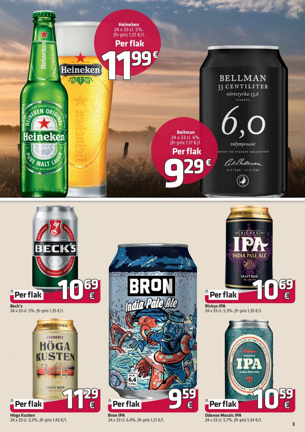 thumbnail - Fleggaard tilbud  - 13.10.2021 - 26.10.2021 - tilbudsprodukter - Heineken, pale ale, øl, IPA. Side 4.