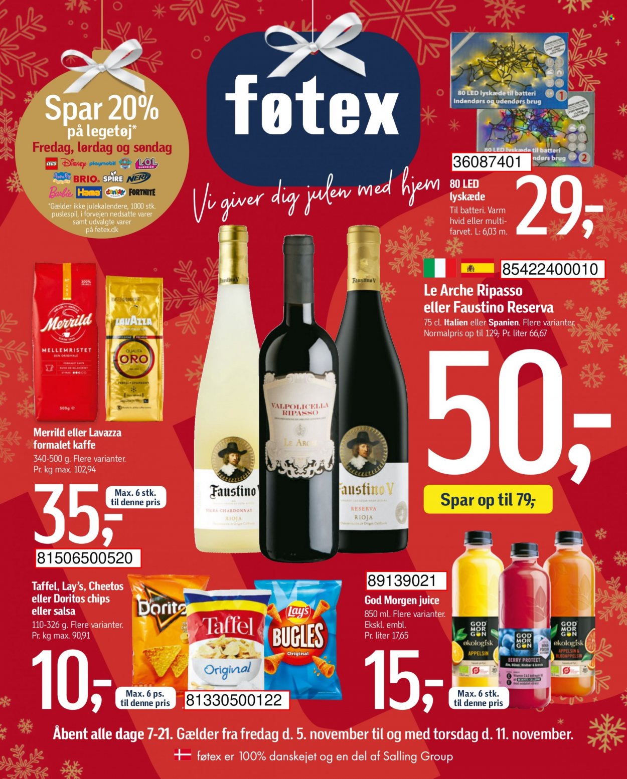 føtex tilbud - 5.11.2021 - 11.11.2021. Side 1