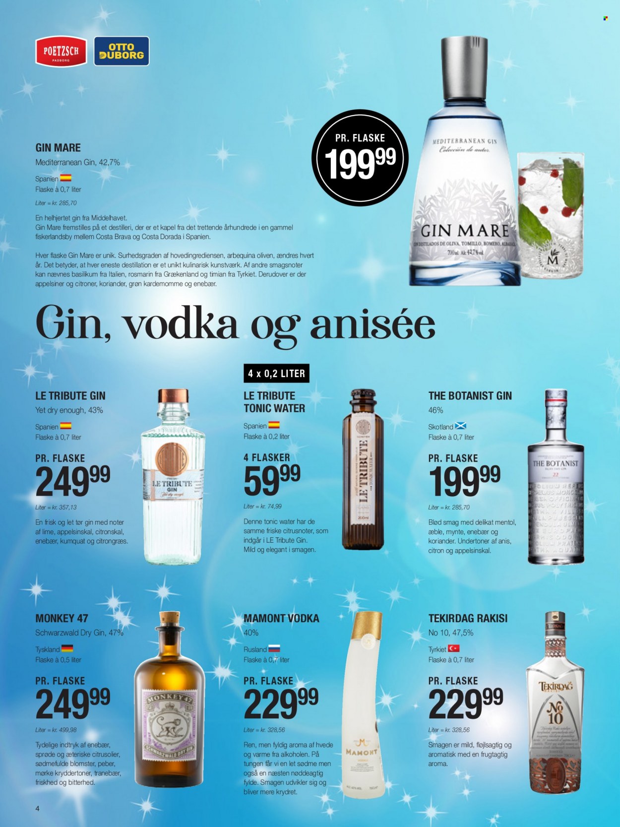 thumbnail - Otto Duborg tilbud  - 18.11.2021 - 8.12.2021 - tilbudsprodukter - oliven, basilikum, mynte, rosmarin, timian, tonic, gin, vodka. Side 18.