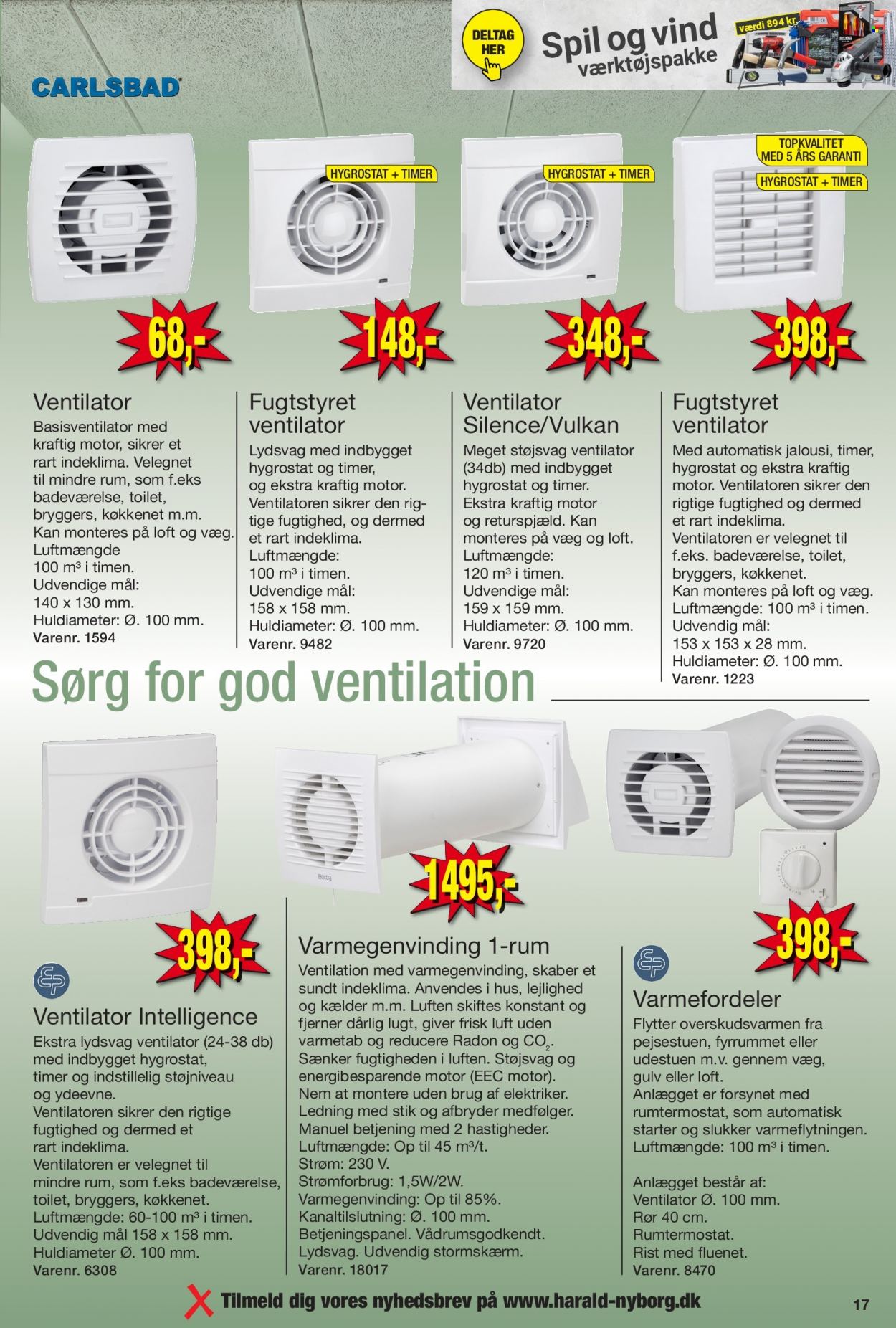 thumbnail - Harald Nyborg tilbud  - tilbudsprodukter - ventilator, toilet. Side 55.