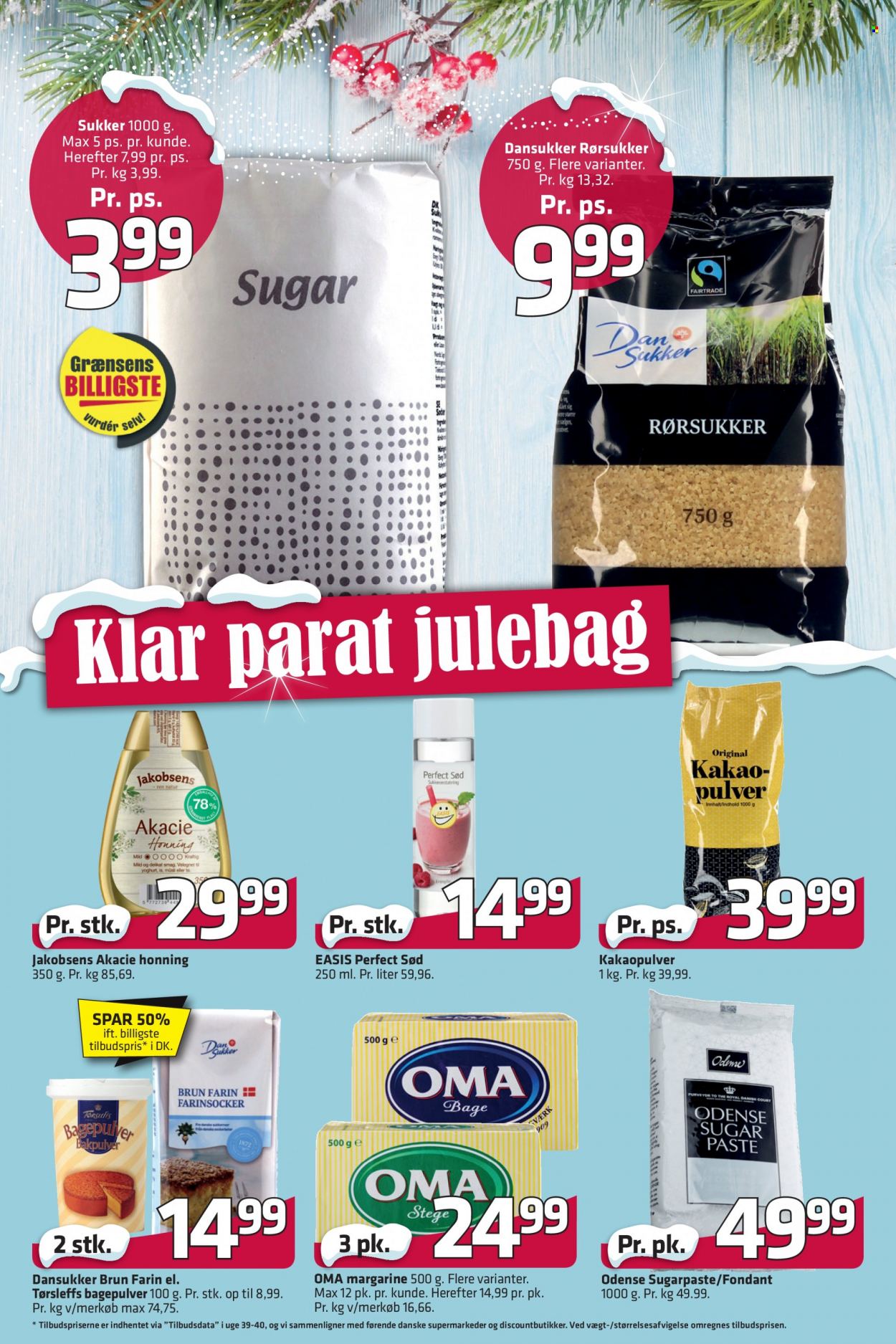 thumbnail - Fleggaard tilbud  - 24.11.2021 - 14.12.2021 - tilbudsprodukter - øl, margarine, kakao, sukker, bagepulver, honning. Side 8.