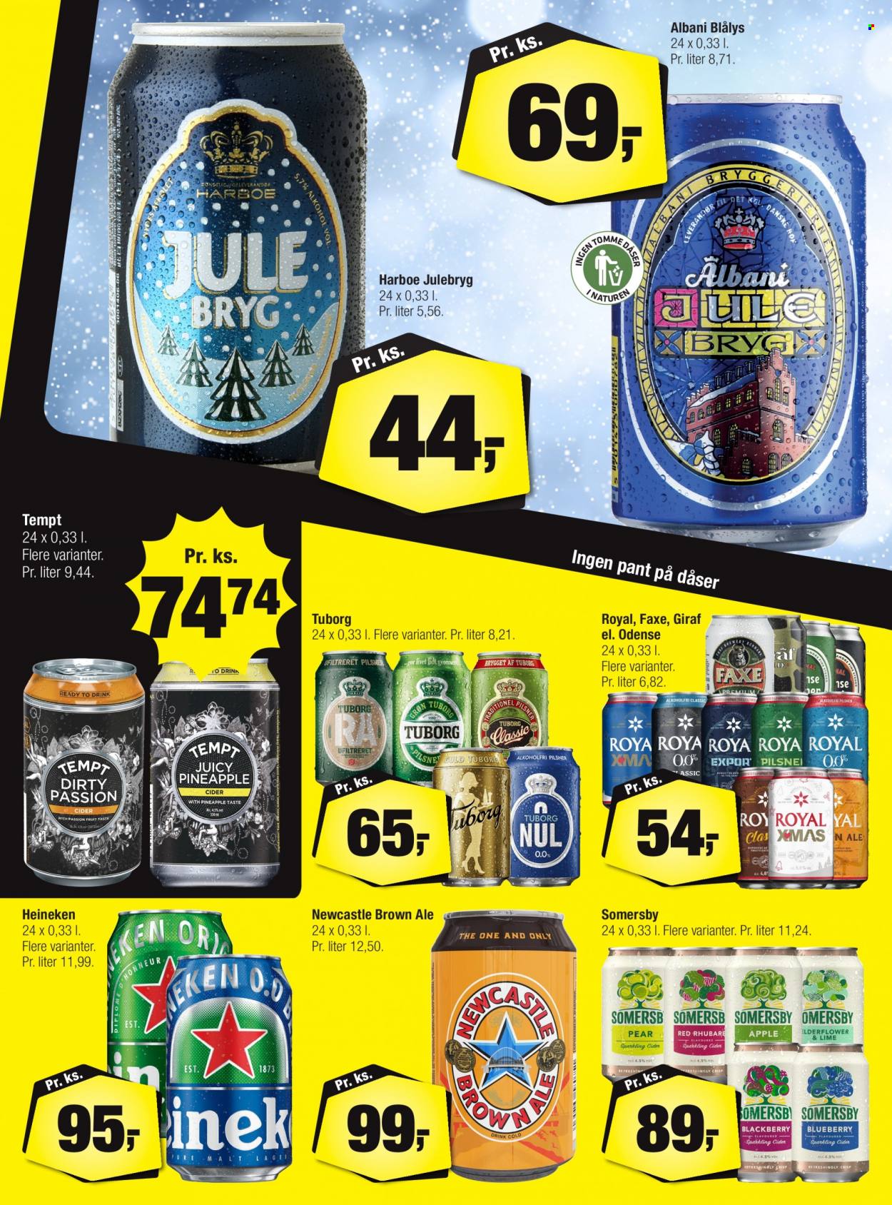 thumbnail - Calle tilbud  - 24.11.2021 - 14.12.2021 - tilbudsprodukter - brown ale, Heineken, Tuborg, øl, cider. Side 18.