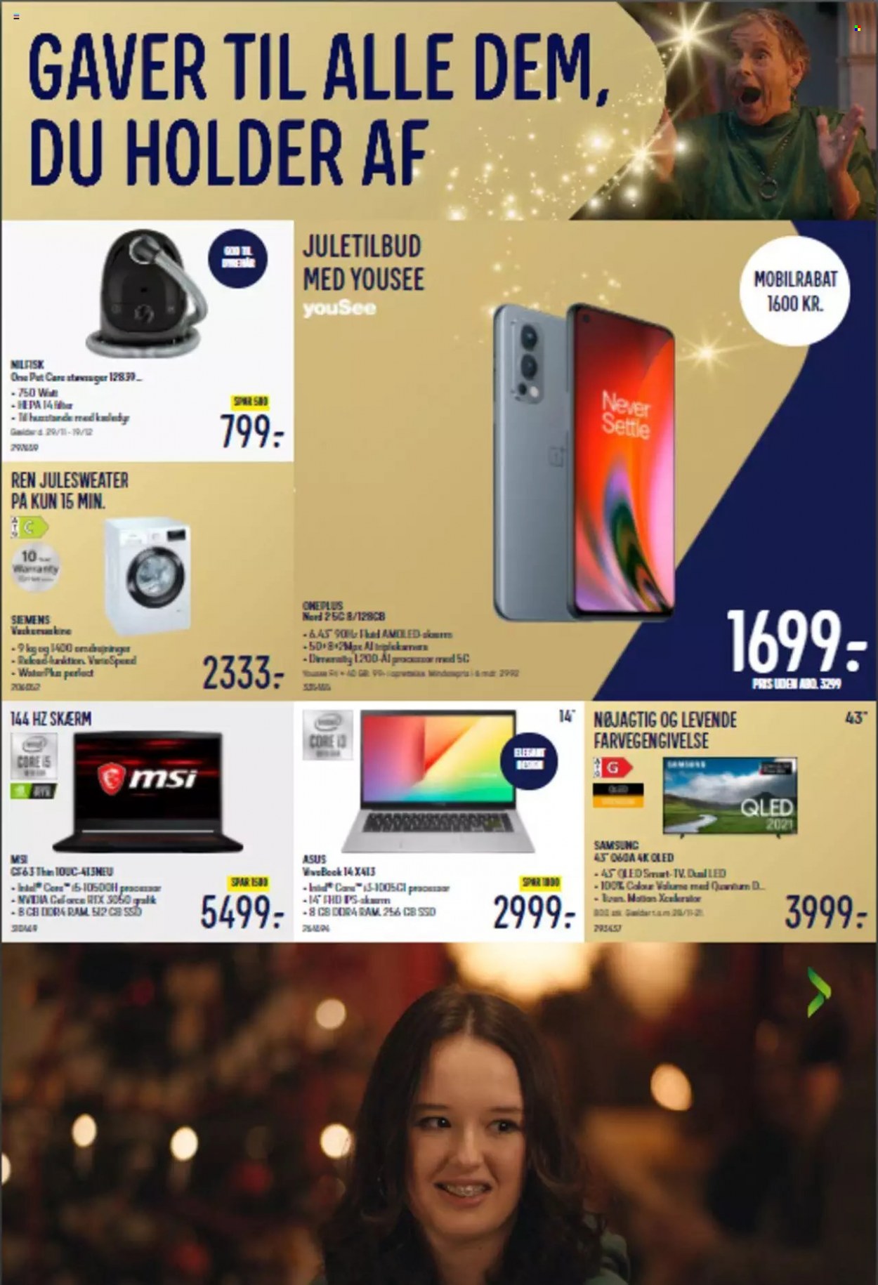 thumbnail - Elgiganten tilbud  - 29.11.2021 - 5.12.2021 - tilbudsprodukter - Samsung, Asus. Side 1.