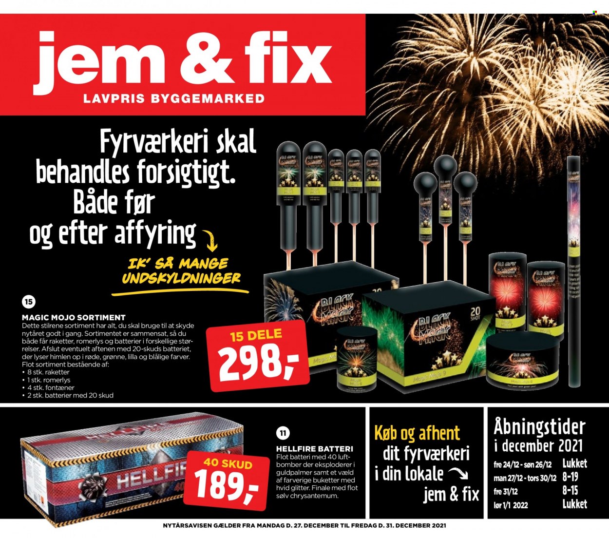 thumbnail - Jem & Fix tilbud  - 27.12.2021 - 31.12.2021 - tilbudsprodukter - batteri. Side 1.