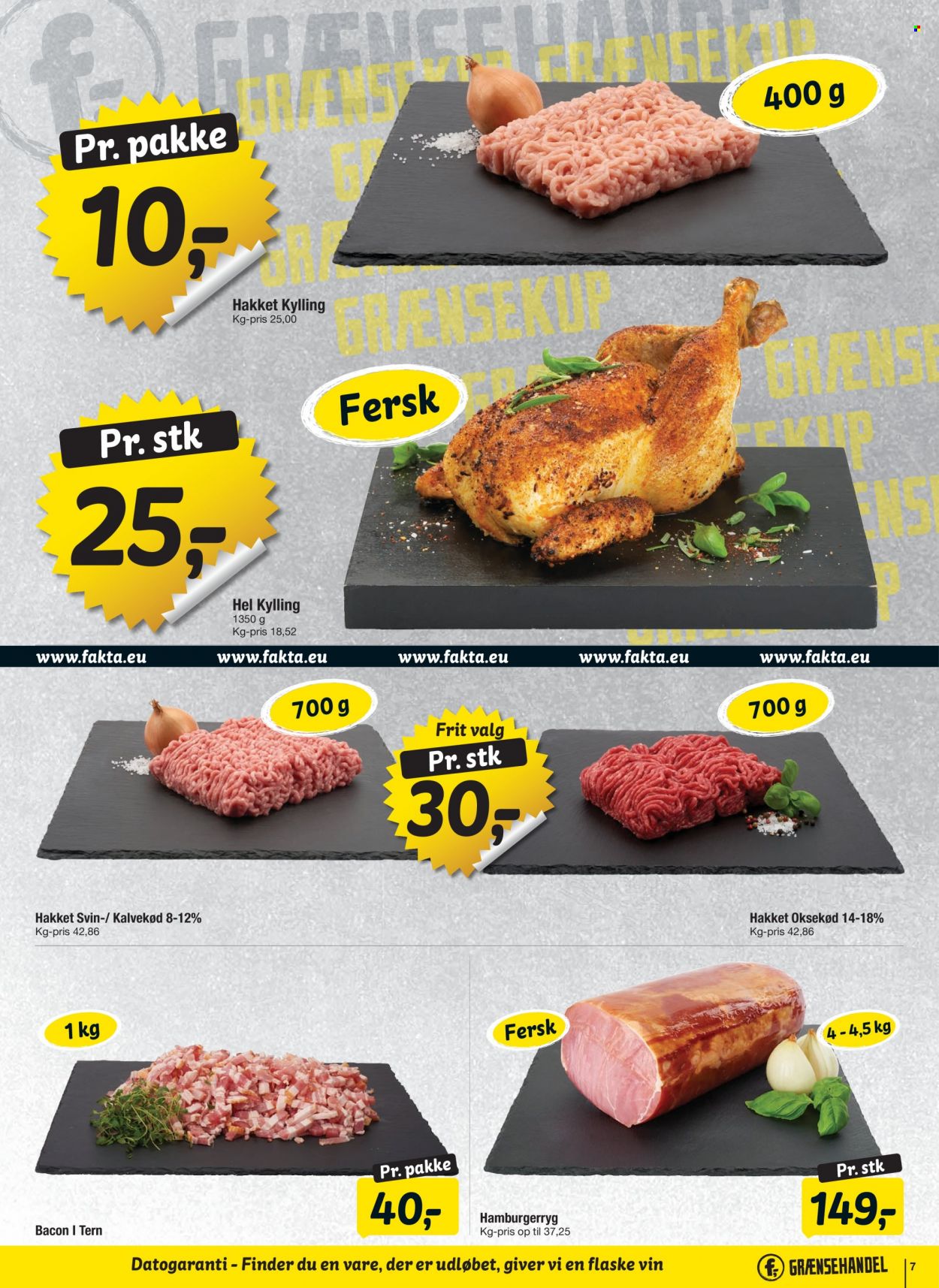 thumbnail - fakta Tyskland tilbud  - 2.1.2022 - 8.2.2022 - tilbudsprodukter - hakket oksekød, kalvekød, oksekød, hamburgerryg, hakket kylling, bacon, vin. Side 8.