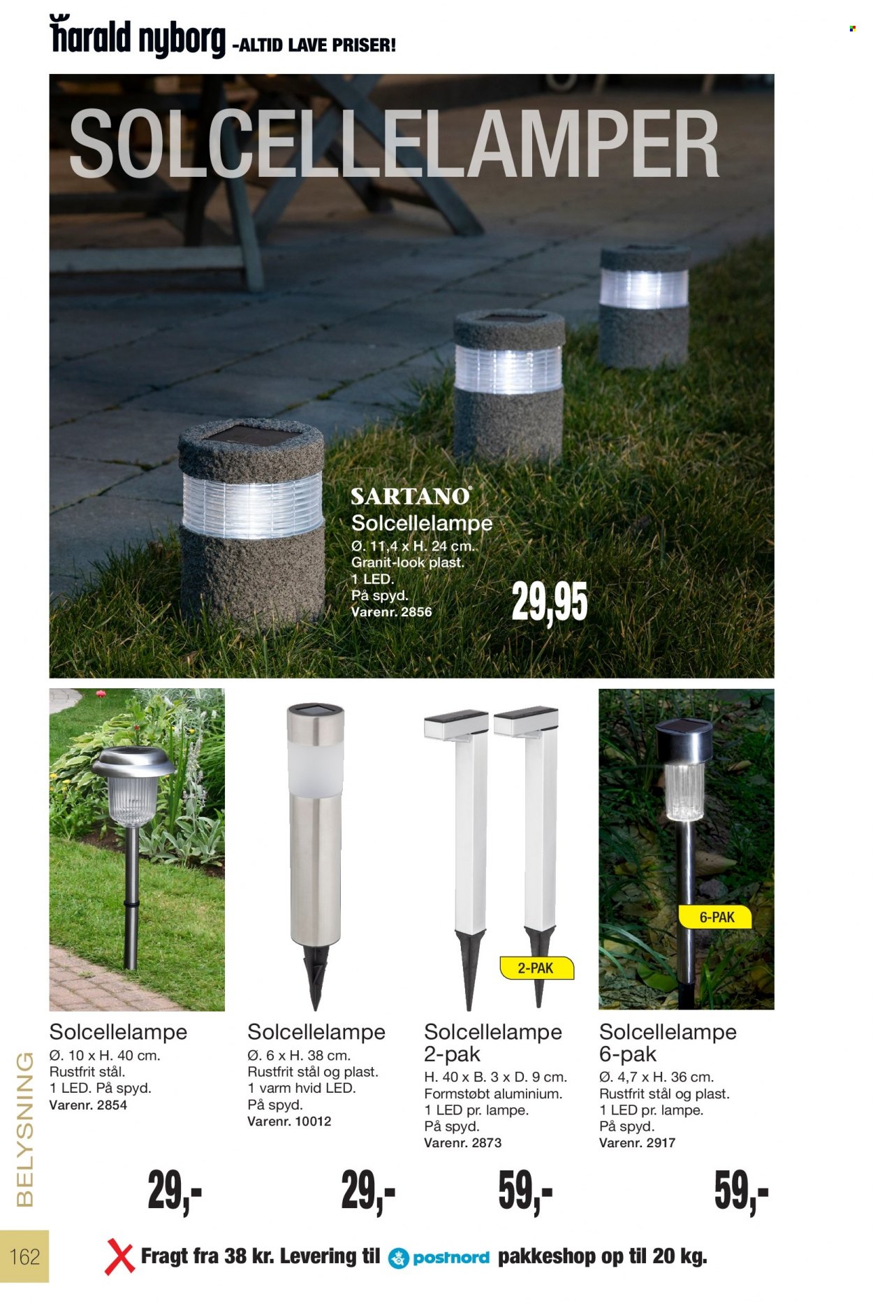 thumbnail - Harald Nyborg tilbud  - tilbudsprodukter - lampe, solcellelampe. Side 162.