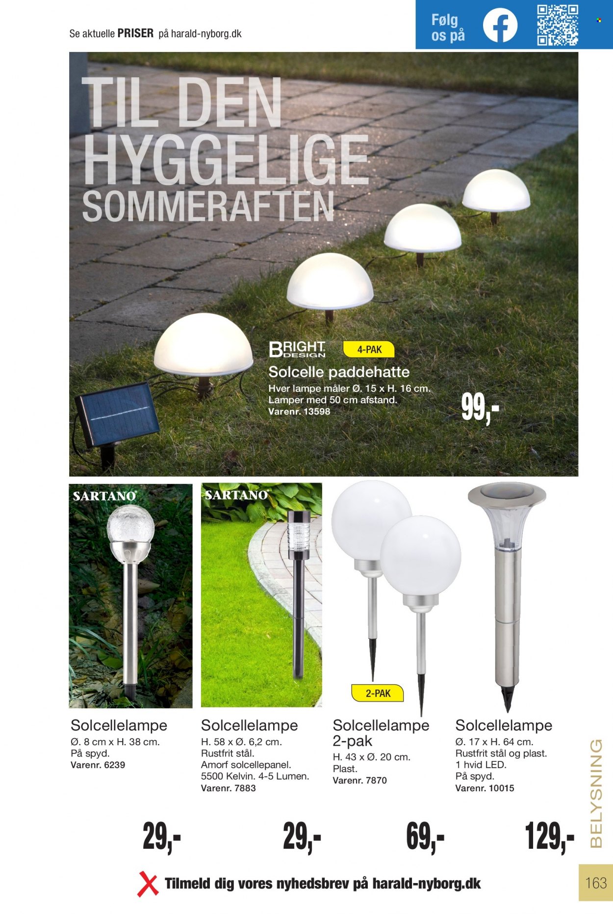thumbnail - Harald Nyborg tilbud  - tilbudsprodukter - lampe, solcellelampe. Side 163.