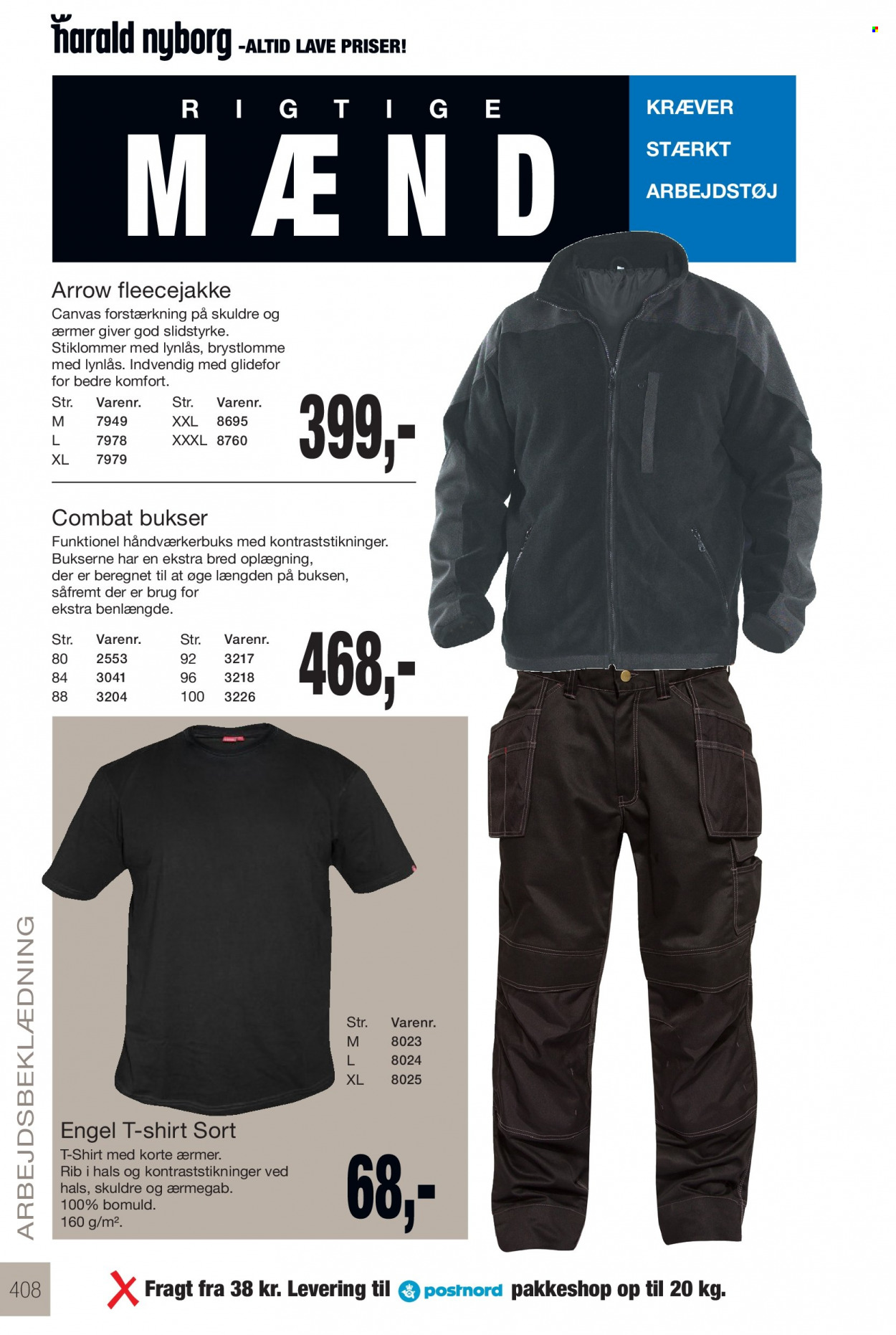 thumbnail - Harald Nyborg tilbud  - tilbudsprodukter - bukser, T-shirt, T-shirt kortærmet. Side 408.