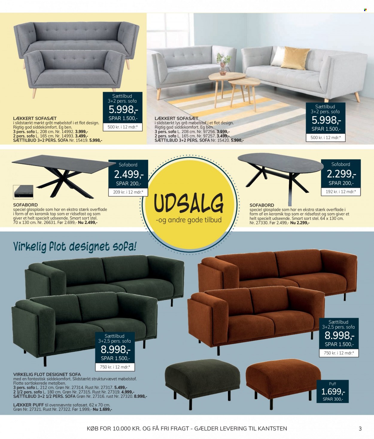 thumbnail - Daells Bolighus tilbud  - 5.1.2022 - 18.1.2022 - tilbudsprodukter - sofa, sofasæt, sofabord. Side 3.