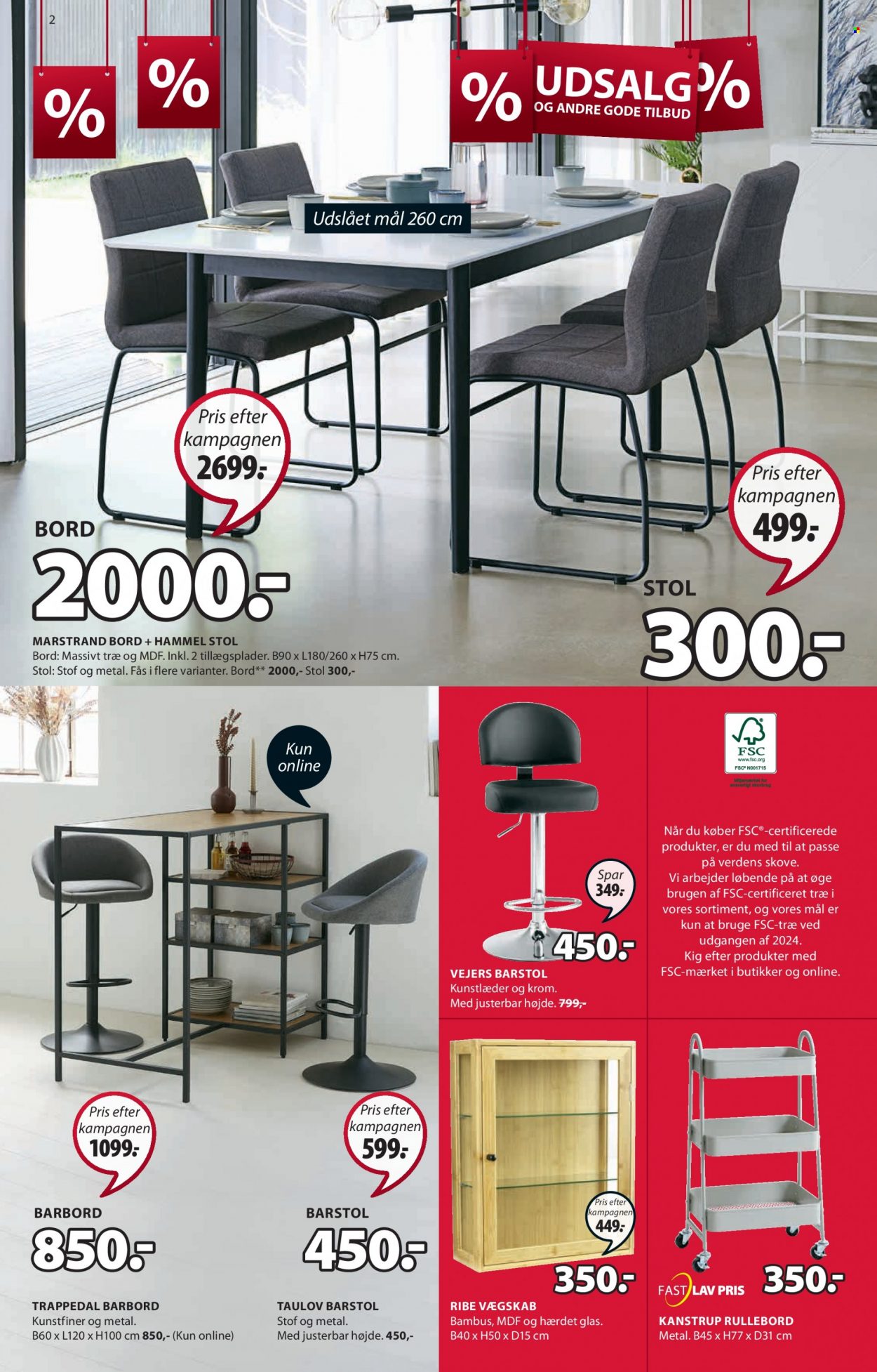thumbnail - JYSK tilbud  - 14.1.2022 - 23.1.2022 - tilbudsprodukter - bord, stol. Side 2.