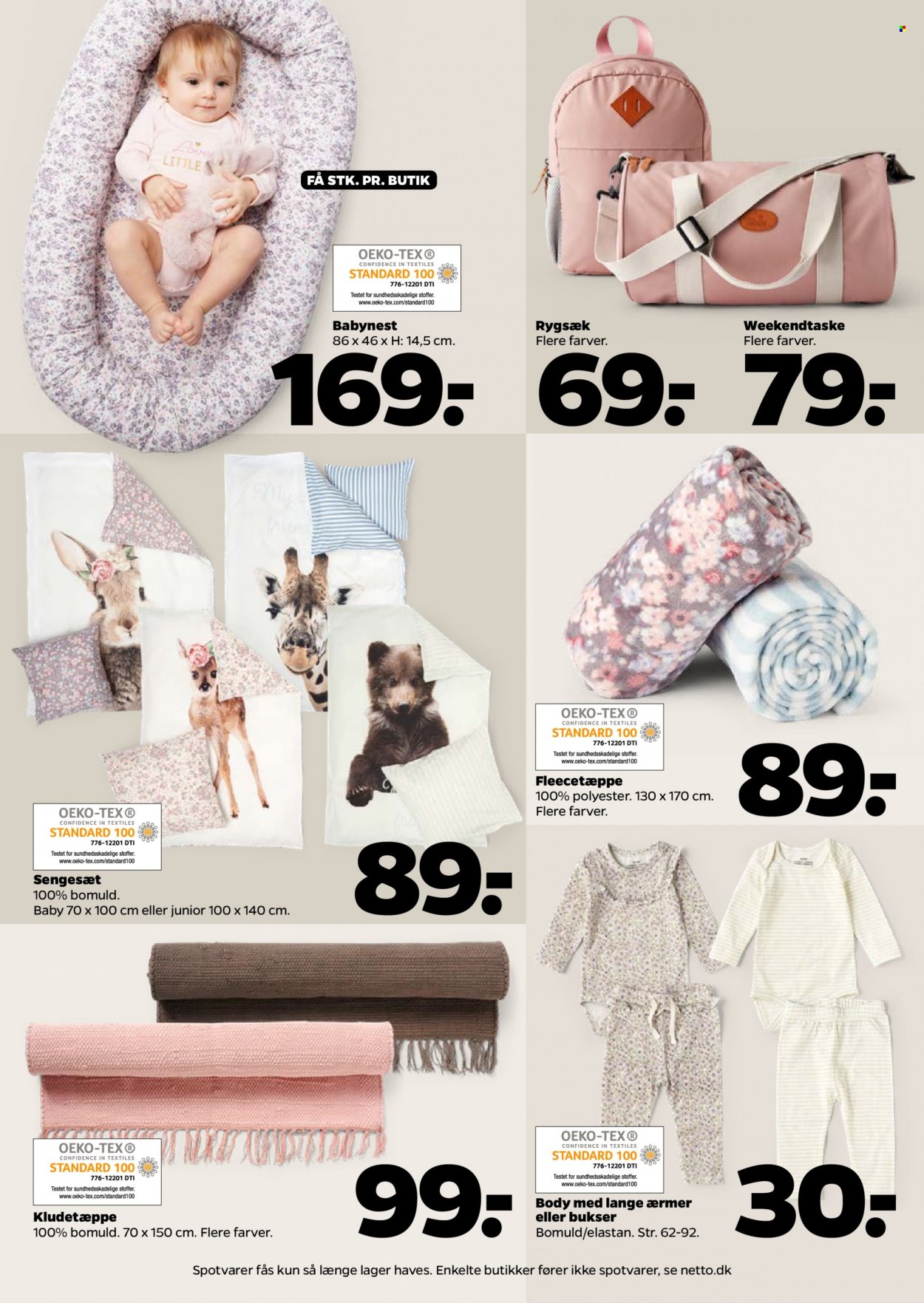 thumbnail - Netto tilbud  - 22.1.2022 - 28.1.2022 - tilbudsprodukter - sengetøj, bukser, Lange, rygsæk. Side 31.