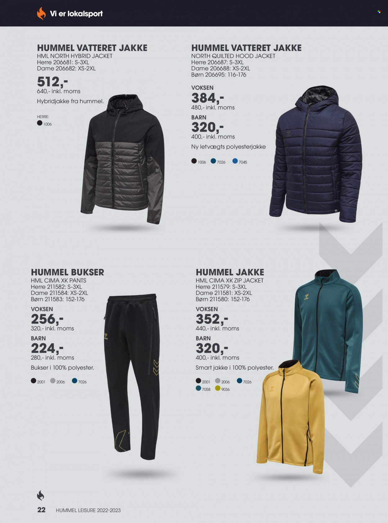 thumbnail - Sportigan tilbud  - tilbudsprodukter - Hummel, jakke, bukser. Side 22.