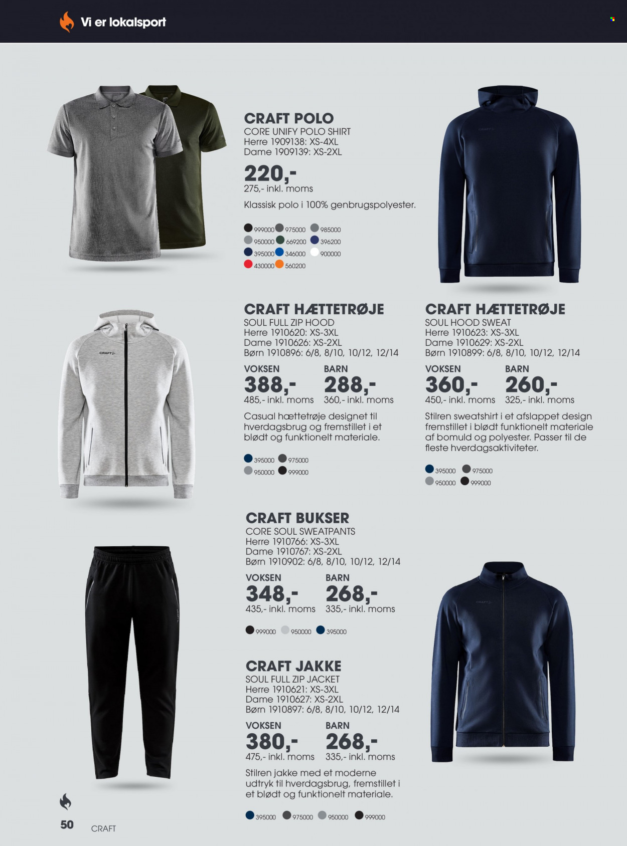 thumbnail - Sportigan tilbud  - tilbudsprodukter - Craft, jakke, bukser, sweatshirt. Side 50.