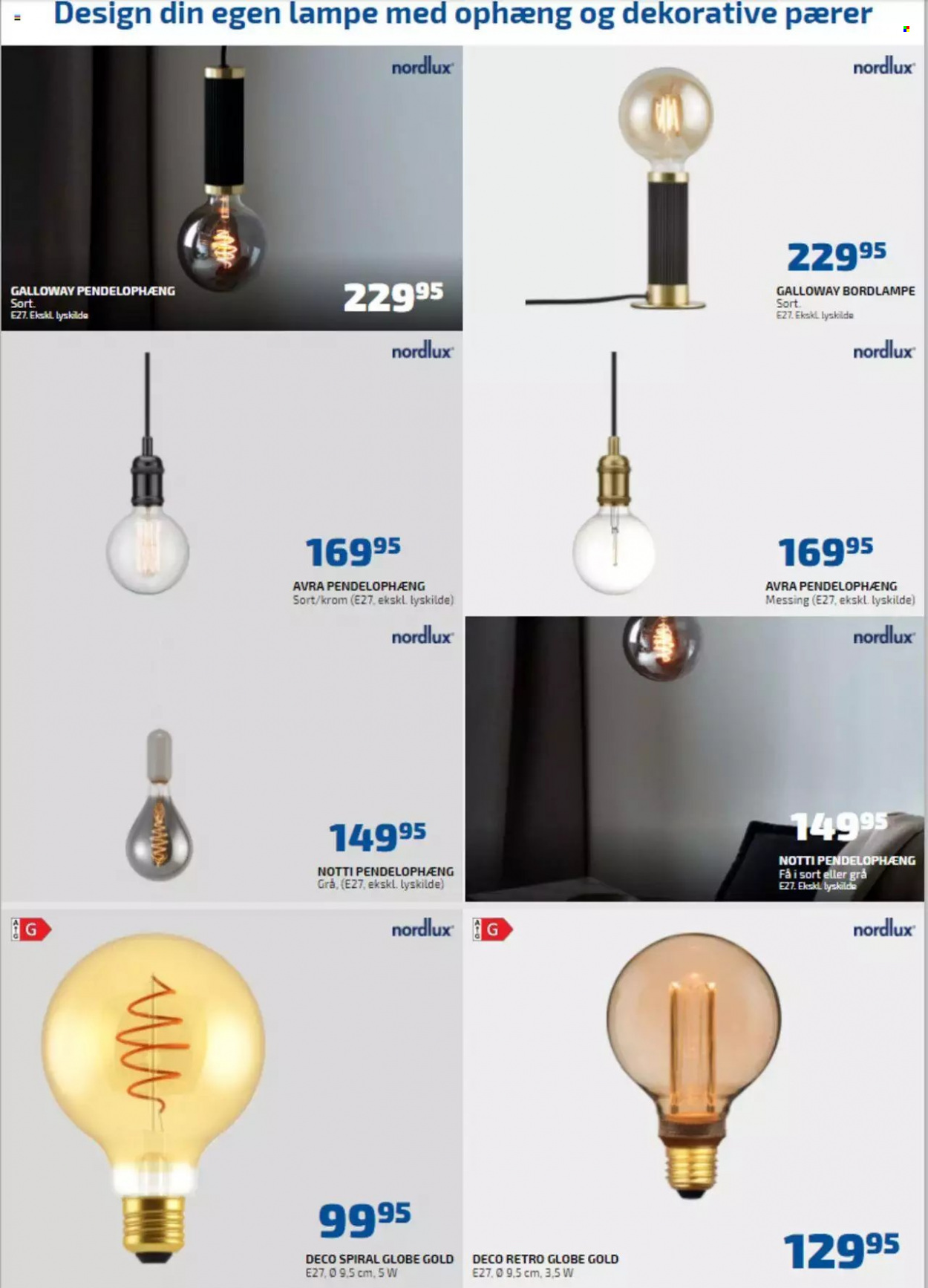 thumbnail - Davidsen tilbud  - tilbudsprodukter - bordlampe, lampe, Nordlux. Side 12.