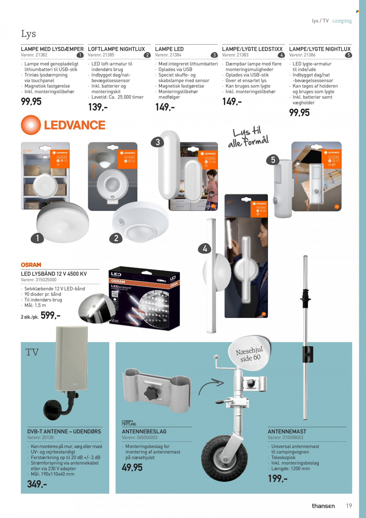 thumbnail - Thansen tilbud  - tilbudsprodukter - lampe, loftlampe. Side 19.