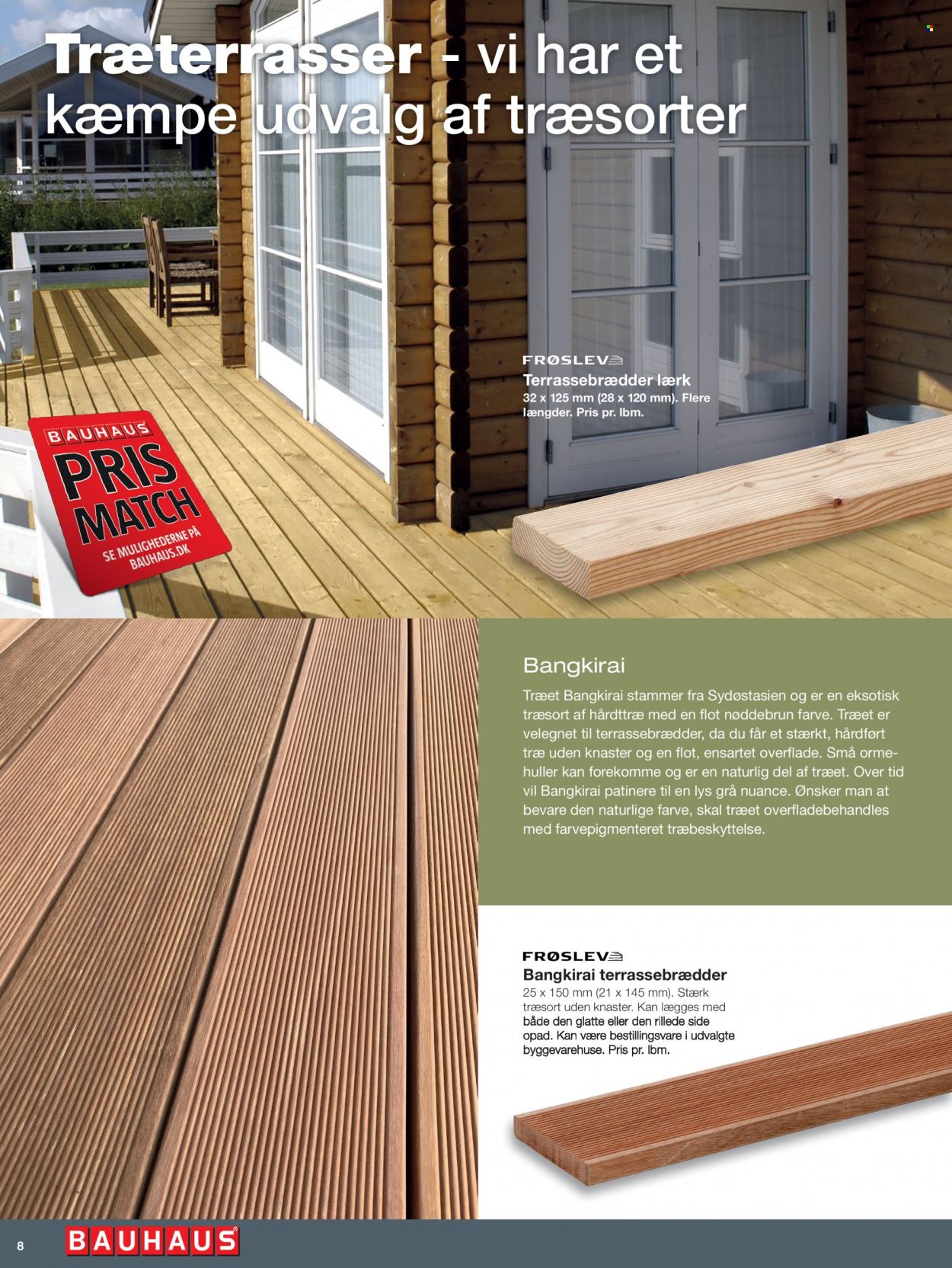 thumbnail - Bauhaus tilbud  - tilbudsprodukter - træbeskyttelse, terrassebrædder. Side 8.