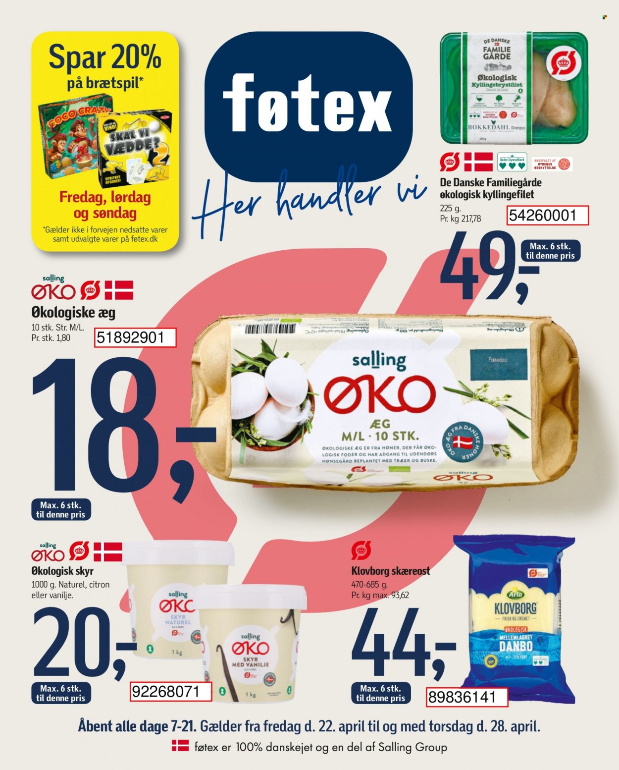 føtex tilbud - 22.4.2022 - 28.4.2022. Side 1