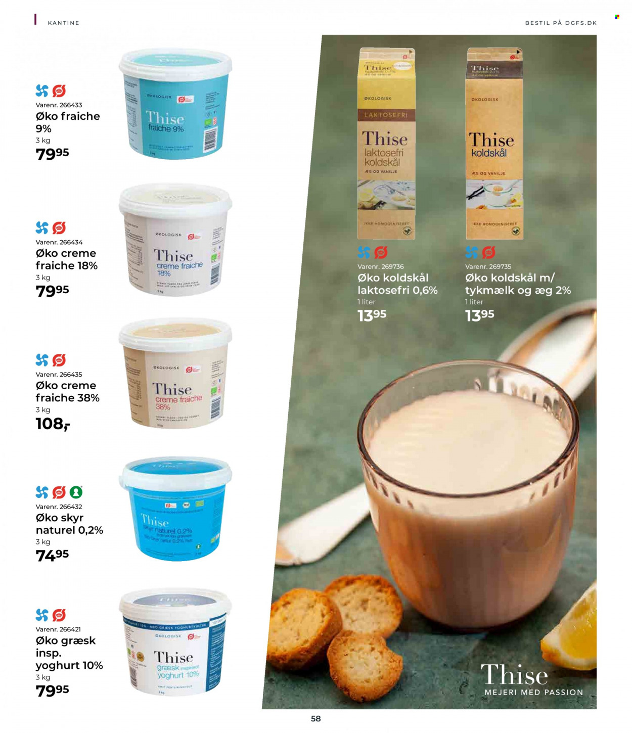 thumbnail - Dagrofa tilbud  - 1.5.2022 - 31.5.2022 - tilbudsprodukter - yoghurt, skyr, tykmælk, koldskål, Crème Fraîche. Side 58.