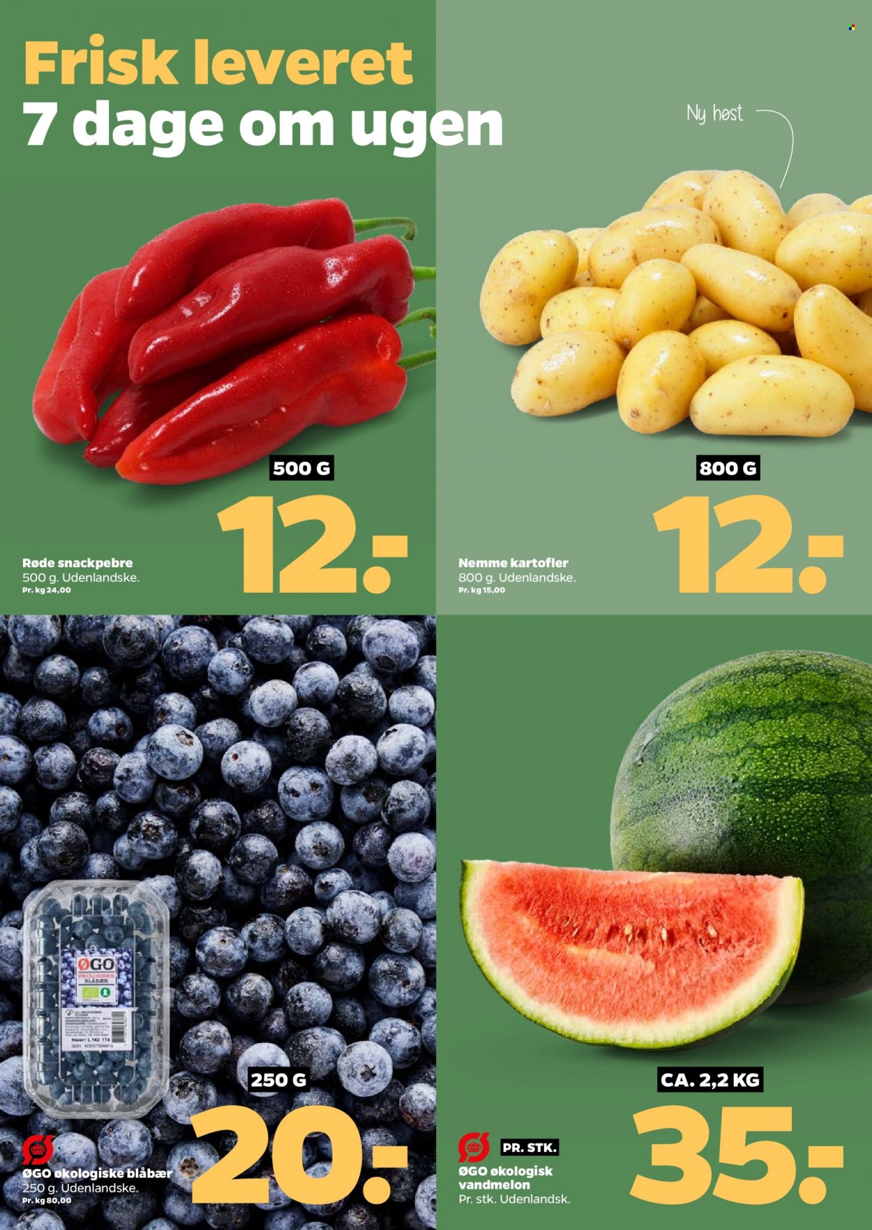 Netto tilbud  - 14.05.2022 - 20.05.2022 - tilbudsprodukter - blåbær, vandmelon, kartofler. Side 13.