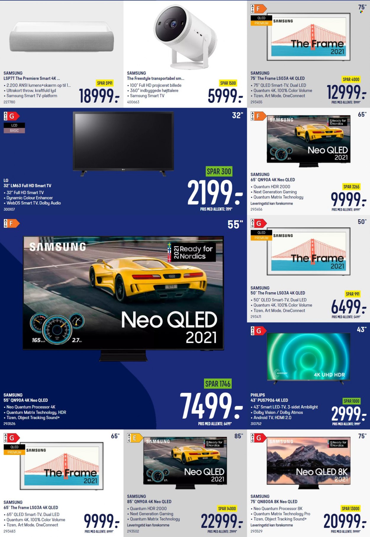 thumbnail - Elgiganten tilbud  - 23.5.2022 - 29.5.2022 - tilbudsprodukter - LG, Philips, android tv, LED TV, Samsung, Smart TV. Side 18.