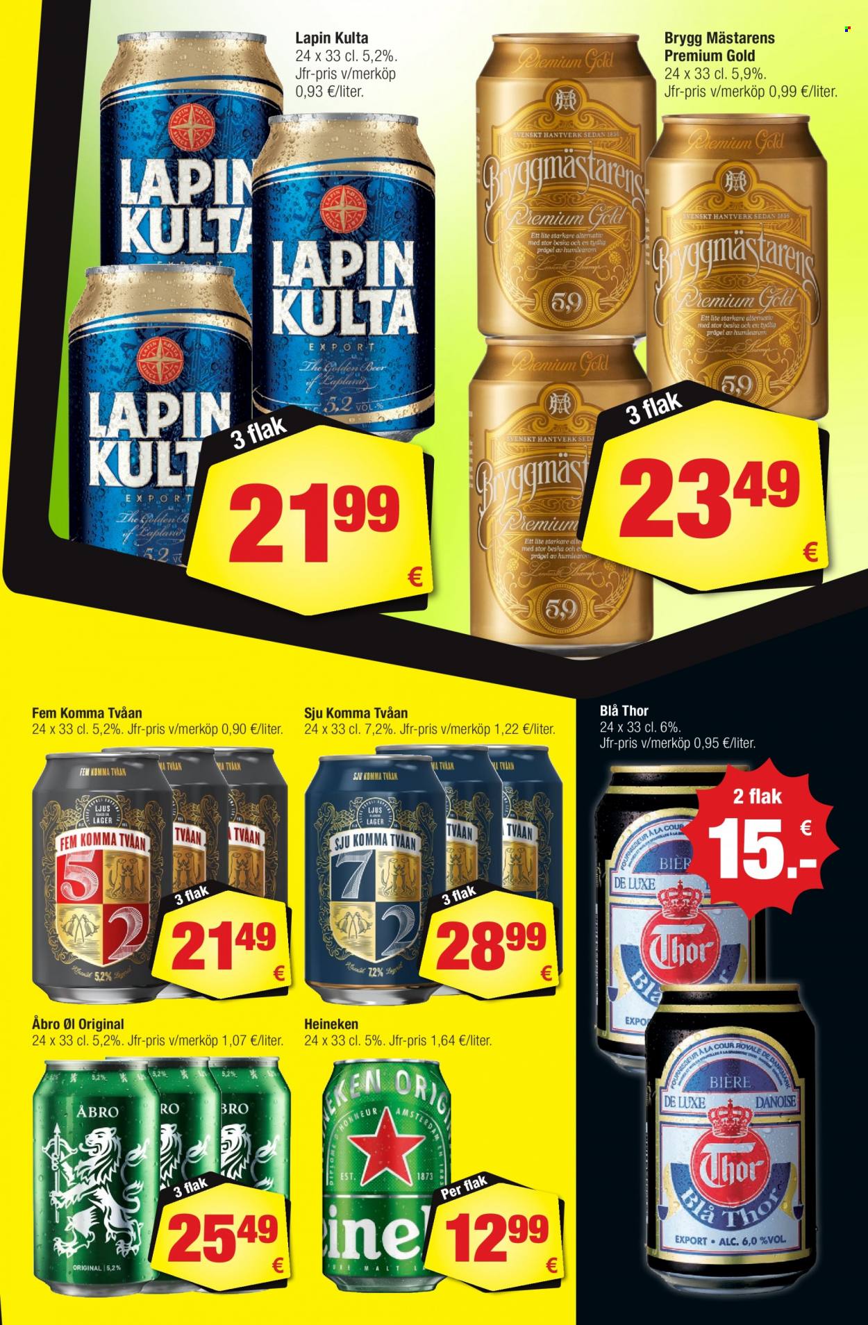 thumbnail - Calle tilbud  - 25.5.2022 - 28.6.2022 - tilbudsprodukter - Heineken, øl. Side 3.