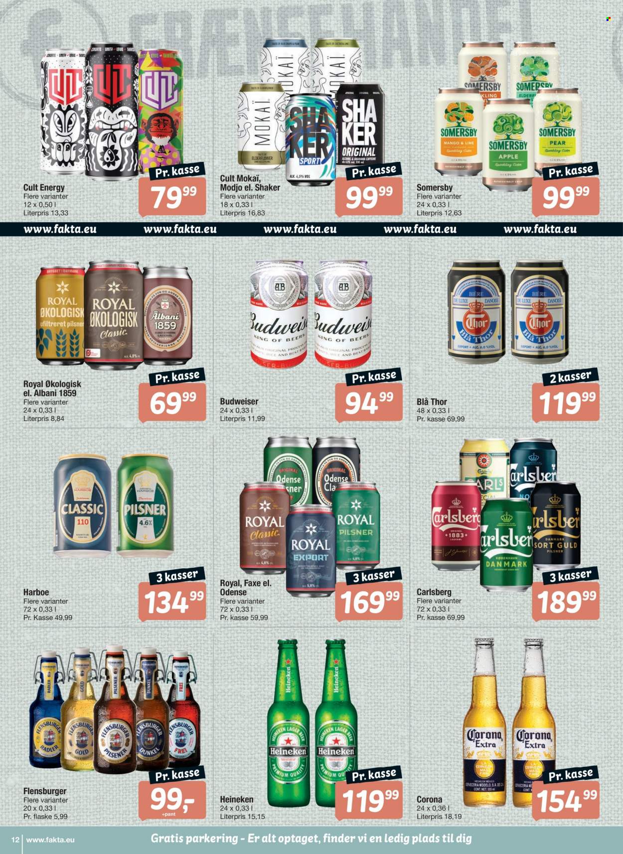 thumbnail - fakta Tyskland tilbud  - 25.5.2022 - 21.6.2022 - tilbudsprodukter - Carlsberg, Heineken, øl, Mokaï. Side 13.