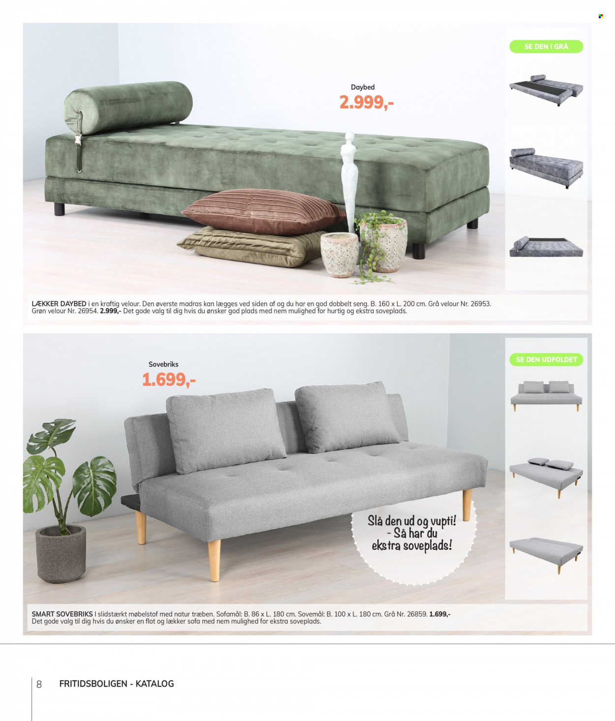 thumbnail - Daells Bolighus tilbud  - tilbudsprodukter - sofa, seng. Side 8.