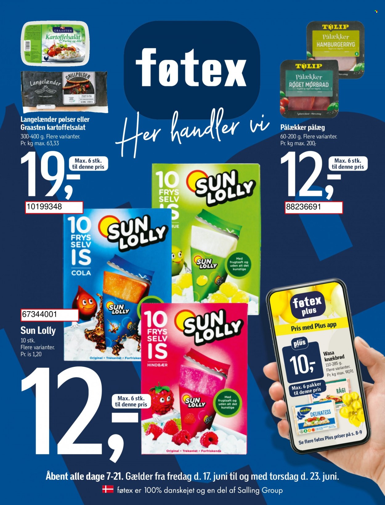 føtex tilbud - 17.6.2022 - 23.6.2022. Side 1