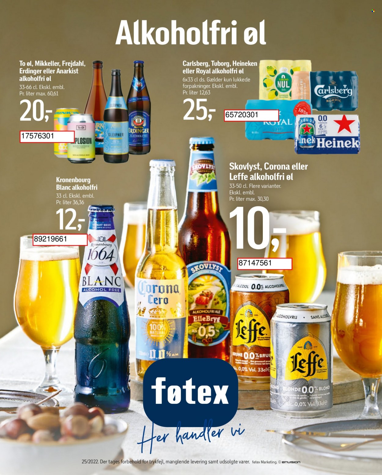 thumbnail - føtex tilbud  - 17.6.2022 - 30.6.2022 - tilbudsprodukter - alkoholfri øl, Carlsberg, Ellebryg, Heineken, Leffe, Tuborg, øl. Side 8.