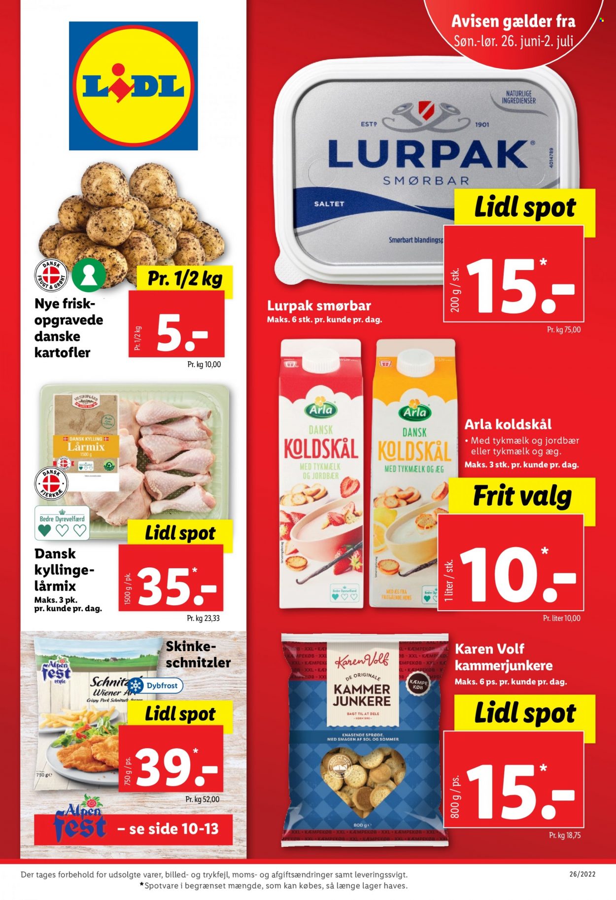 Lidl tilbud - 26.6.2022 - 2.7.2022. Side 1